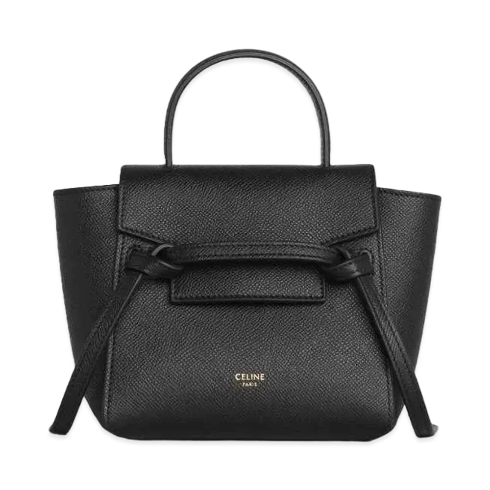 CELINE Pico Belt Bag in Grained Calfskin "Black"