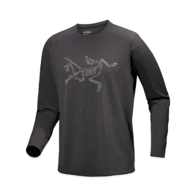 ARC'TERYX Cormac Logo Long Sleeve Men's "Black Hether/Solitude"