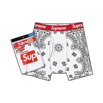 Supreme x Hanes Bandana Boxer Briefs (2 Pack) "White"