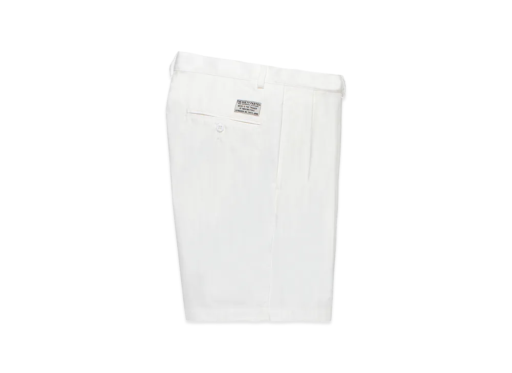 WACKO MARIA Double Pleated Chino Short Trousers "White"