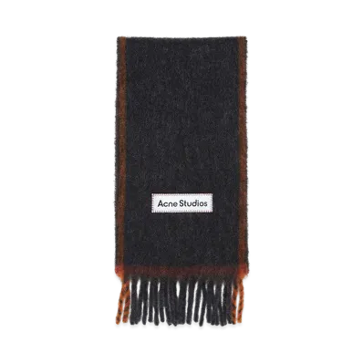 Acne Studios Fringed Wool Scarf "Black"