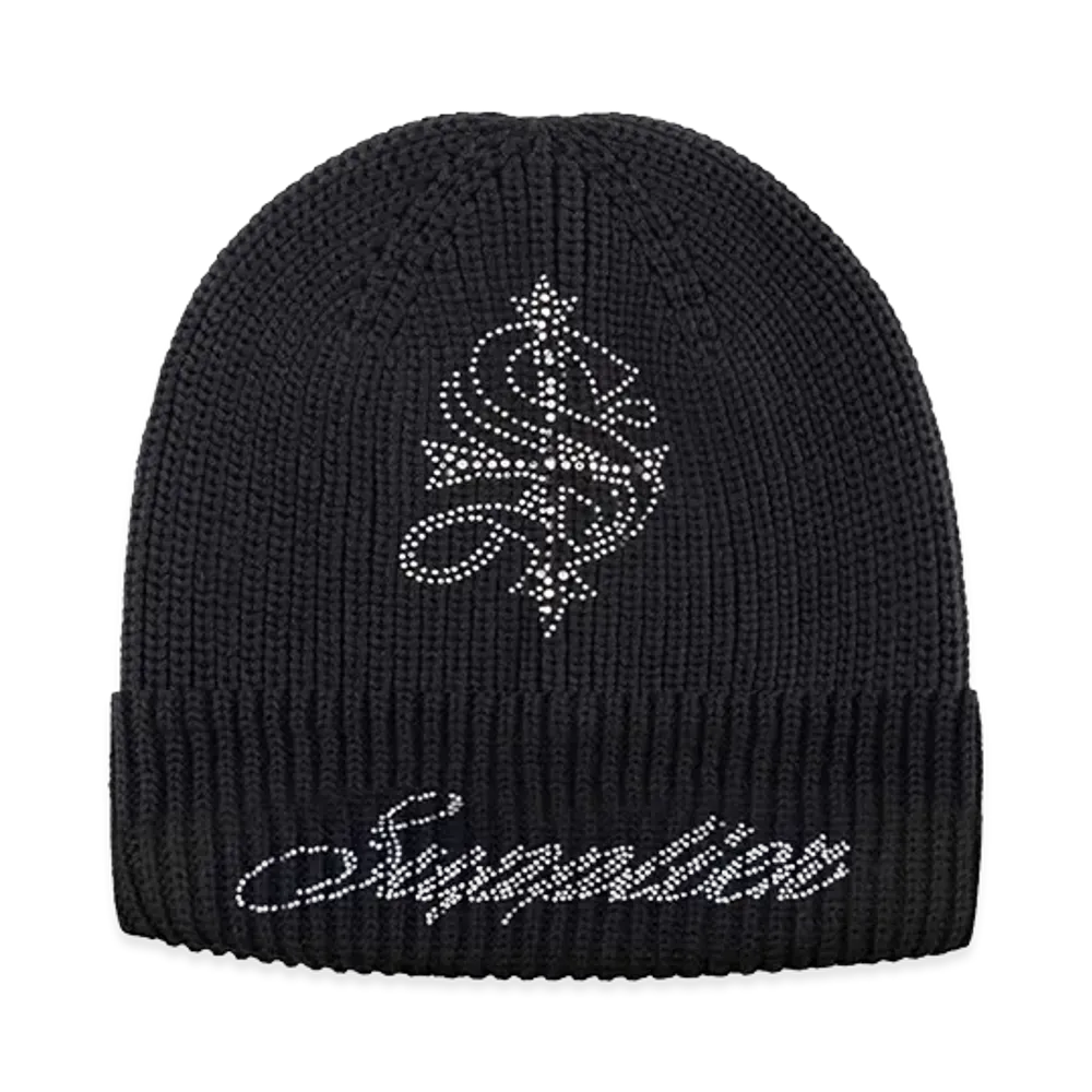 SUPPLIER Cross Rhinestone Balaclava Beanie "Black"