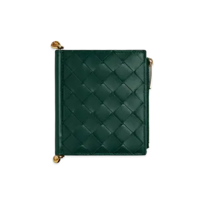 Bottega Veneta Solstice Small Bi-Fold Wallet "Emerald Green"