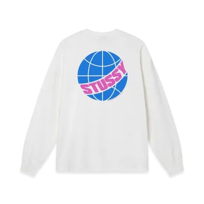 Stussy Global Peace Pigment Dyed LS Tee "Natural"