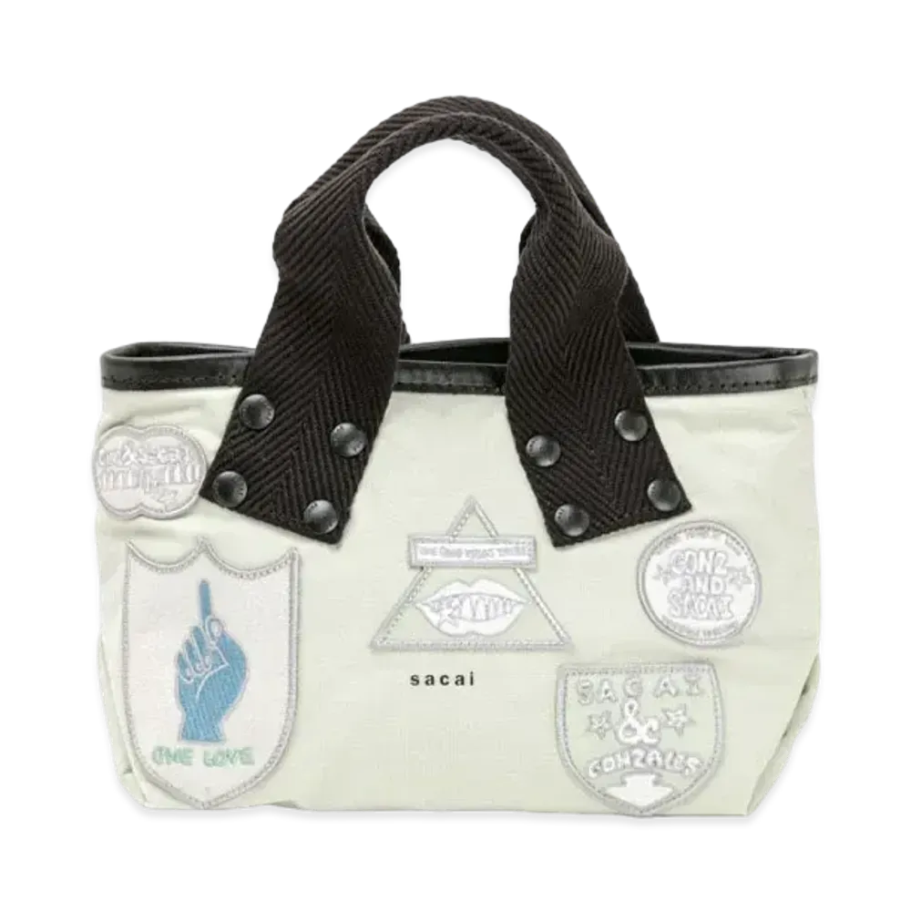 sacai x Gonz Multi Patch Tote Small "Light Green"