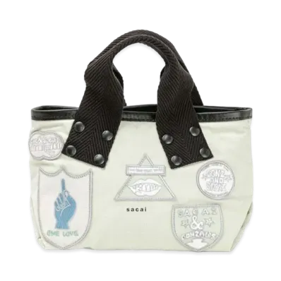 sacai x Gonz Multi Patch Tote Small "Light Green"