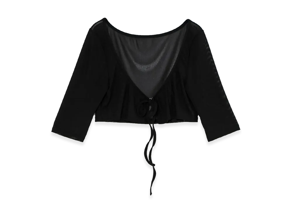 ANDMARY Women's Dara Tulle Short Cardigan "Black"