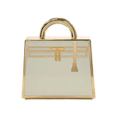 Hermes Curiosite Kelly Charm "Gold/White/Metal"