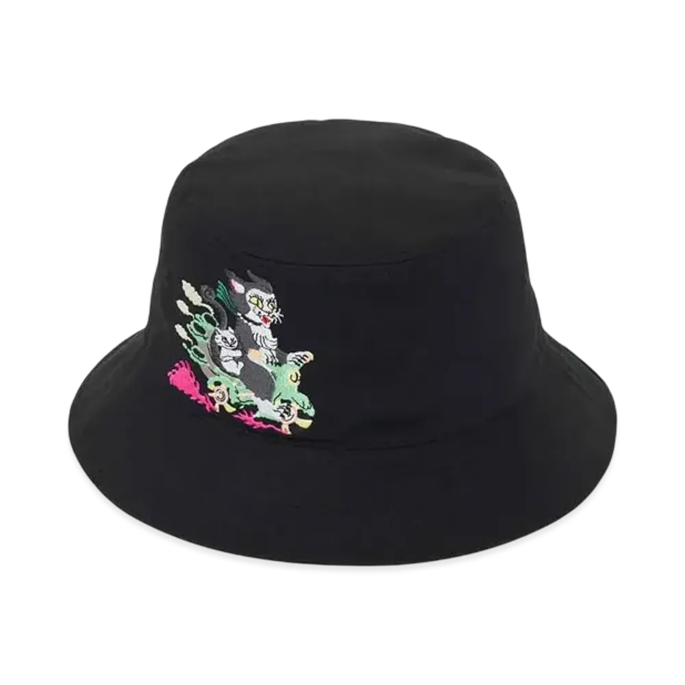 graniph x Ayako Ishiguro Biker Cat Bucket Hat "Black"