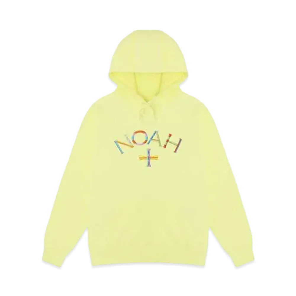 Noah EMBROIDERED CORE LOGO SUMMER HOODIE "Lime"