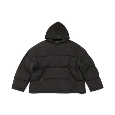 BALENCIAGA MENS Sporty B Pullover Puffer "Black"