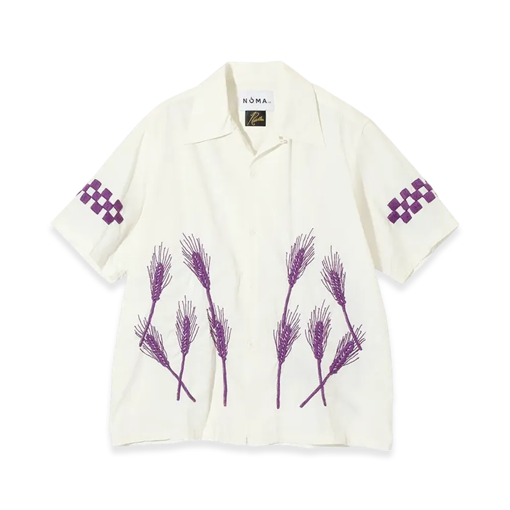 NEEDLES x NOMA t.d.S/S Classic Shirt - Hand Embroidery "Beige"