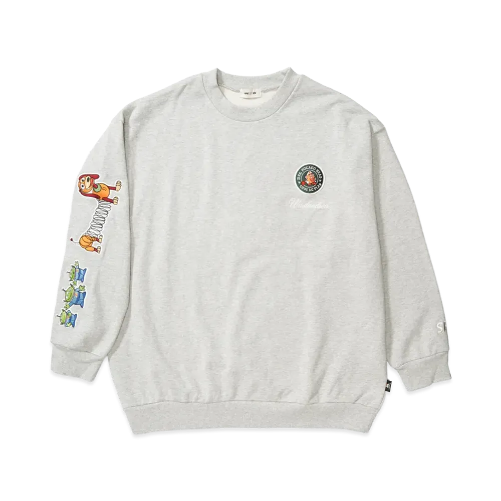 WIND AND SEA x TOY STORY Crewneck Sweatshirt "Gray"