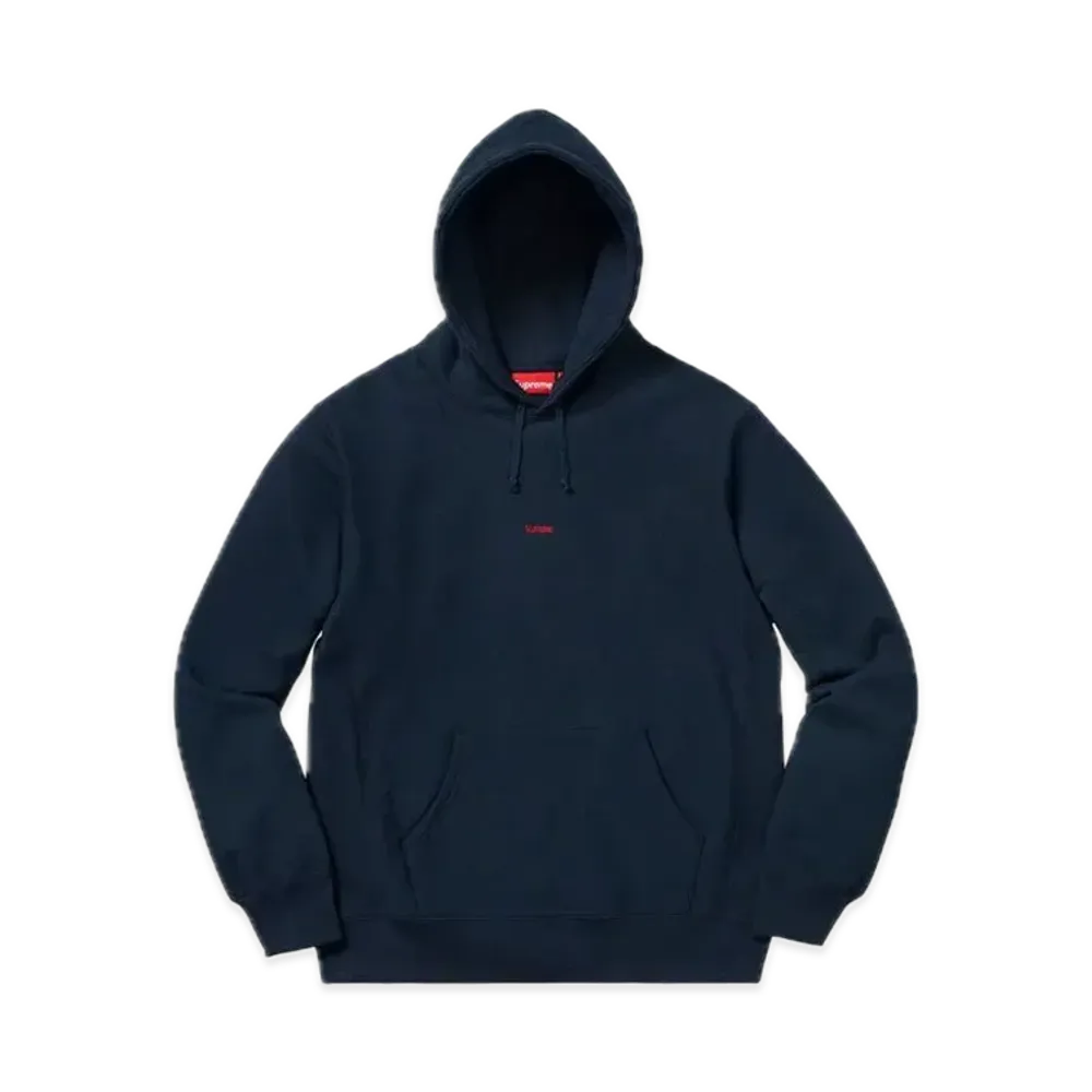 Supreme Micro Logo Hooded Sweatshirt "Navy"