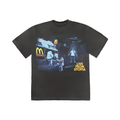 Travis Scott Cactus Jack x McDonald's Live From Utopia T-Shirt "Black"