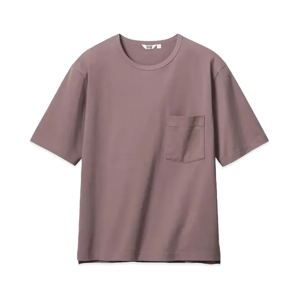 Uniqlo U 24SS AIRism Cotton Relaxed Fit Crew Neck T-Shirt "Brown"