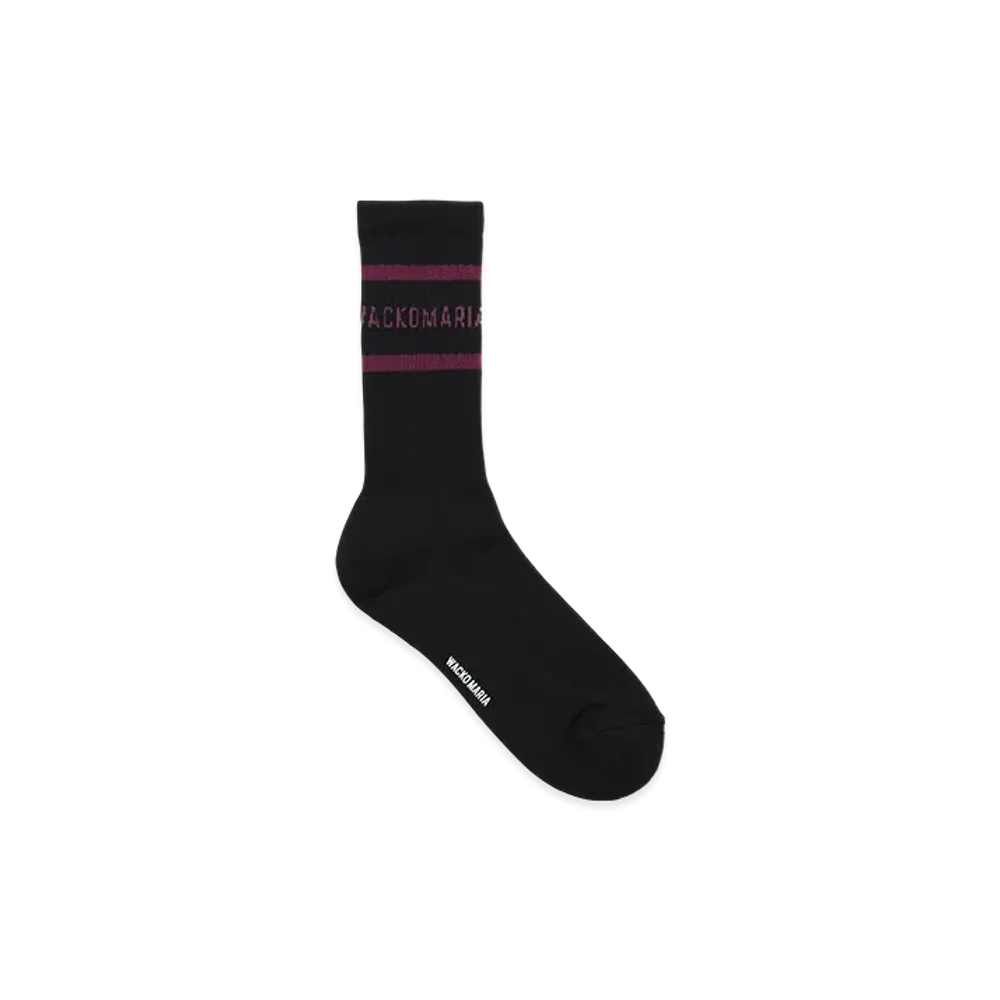 WACKO MARIA Sports Socks "Black/Purple"