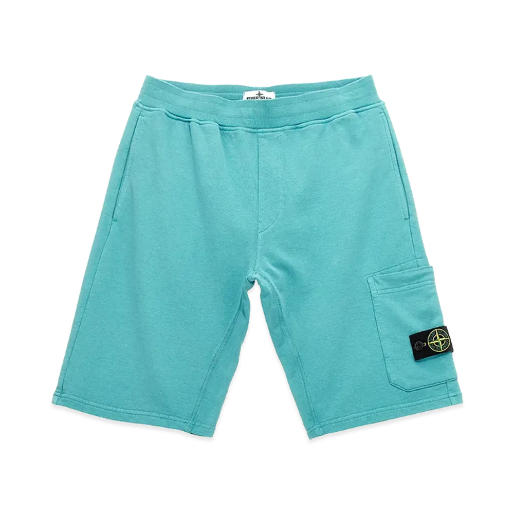 Stone Island Kids Cargo Badge Logo Bermuda Shorts "Light Blue"