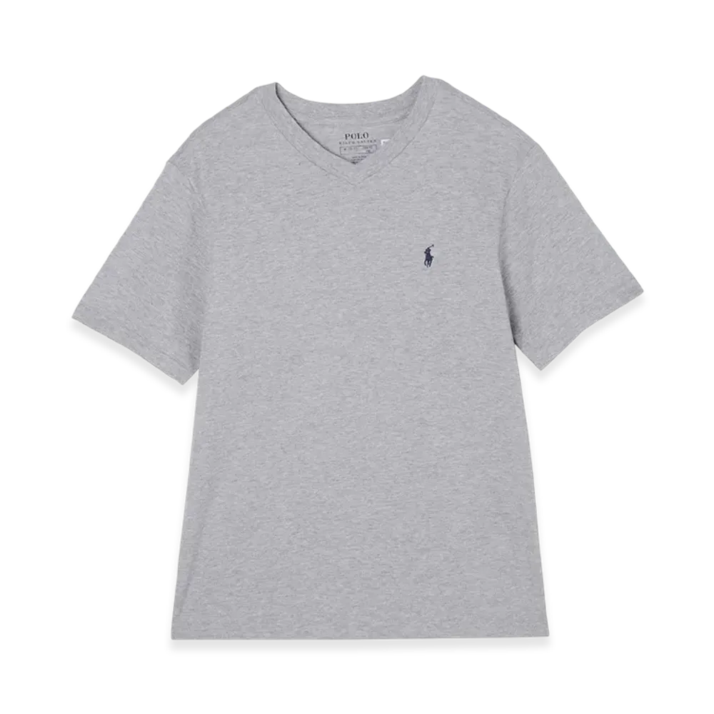 Polo Ralph Lauren Short-Sleeve Cotton Jersey V-Neck Tee (Boys) "Grey"