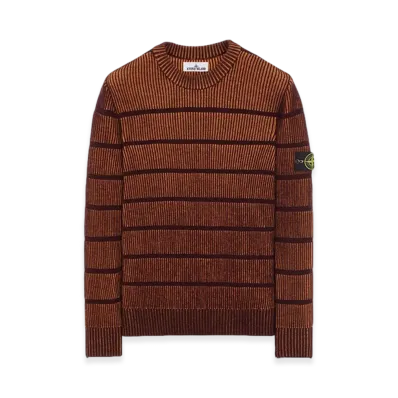 Stone Island 513D1 Stretch Wool Crewneck Knit - 23FW "Dark Burgundy"