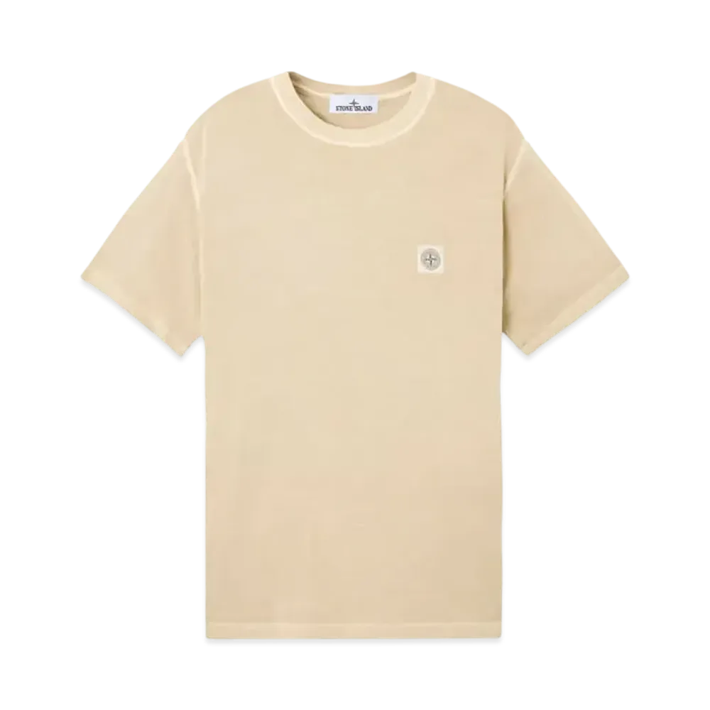Stone Island 2100237 Organic Cotton Jersey Fissato Effect "Desert Brown"