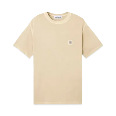 Stone Island 2100237 Organic Cotton Jersey Fissato Effect "Desert Brown"