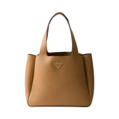 PRADA Medium Leather Tote Bag "Camel"