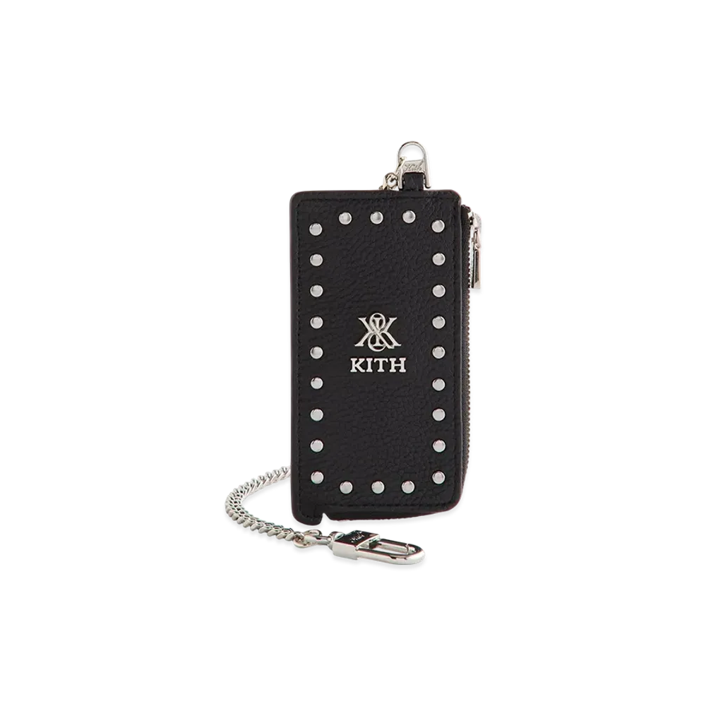 Kith Studded Chained Zipped Cardholder "Black"