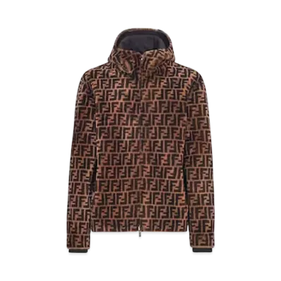 FENDI Men's Blouson Shearling Jacket "Brown"