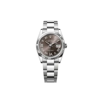ROLEX Datejust 36 Oystersteel & White Gold "Dark Gray"