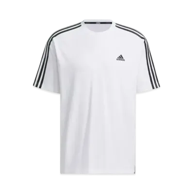 adidas Essentials Plus Loose Fit Three Stripes Short Sleeve T-Shirt "White"