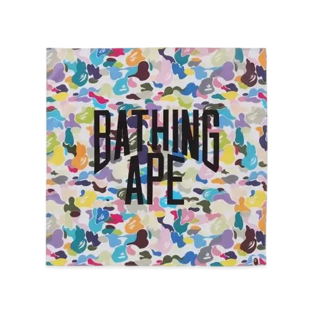 A BATHING APE Multi Camo NYC Logo Bandana "White"