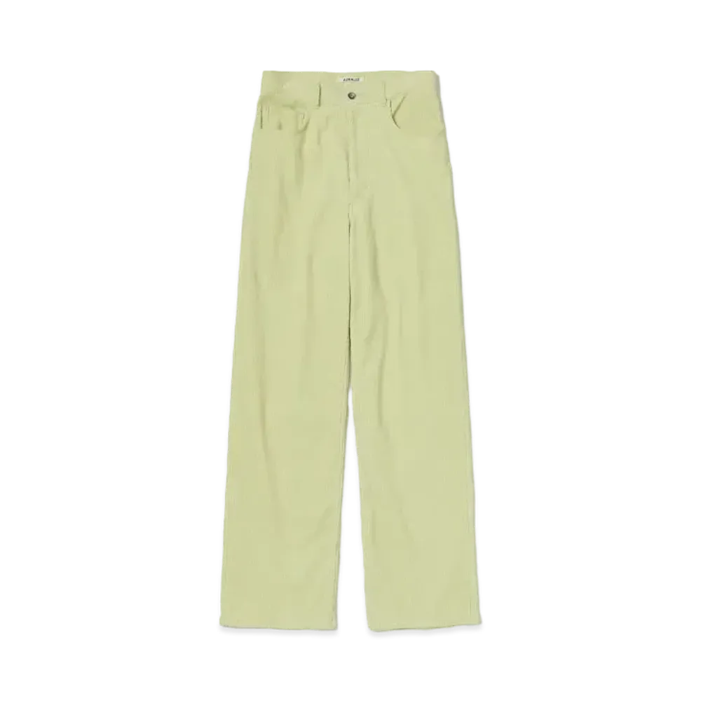 AURALEE Finx Corduroy Pants "Lime Green"