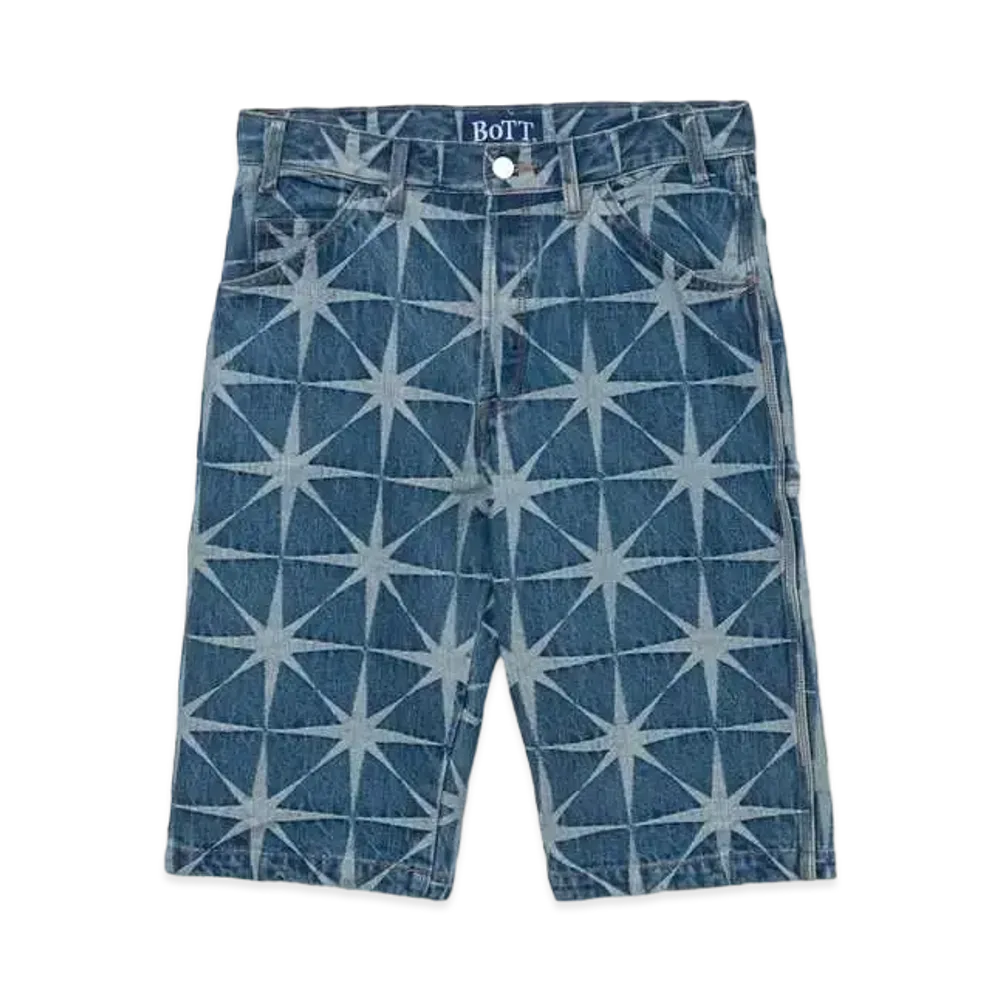 BoTT Sparkle Jacquard Denim Shorts "Washed Blue"