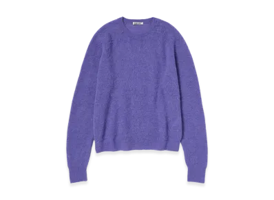 AURALEE Women's Baby Suri Alpaca Sheer Knit P/O "Purple"
