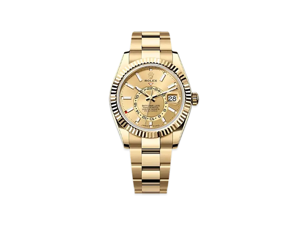 ROLEX Sky-Dweller 42mm Yellow Gold 336938 "Champagne-colour"