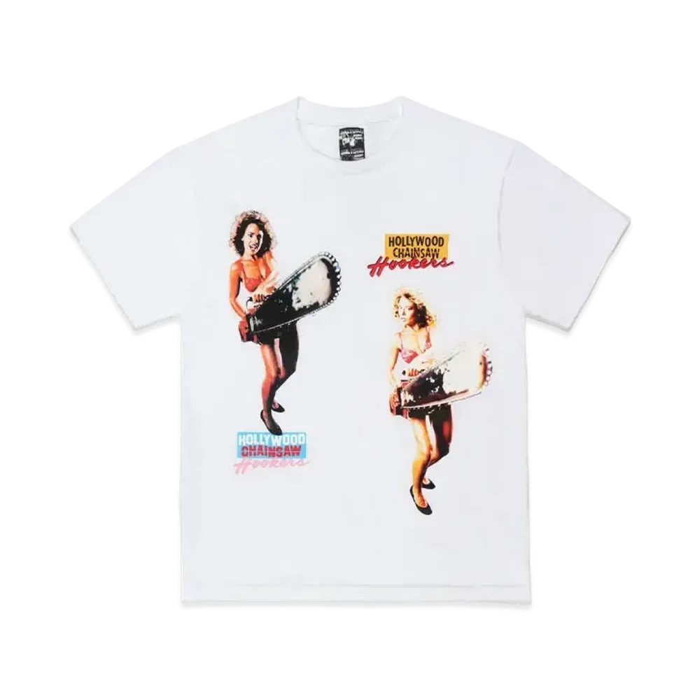WACKO MARIA Hollywood Chainsaw Hookers / T-Shirt #2 "White"