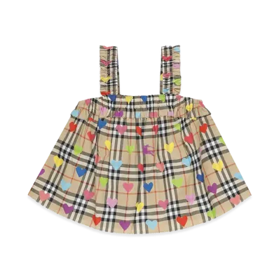Burberry Kids Heart Print Top "Beige"