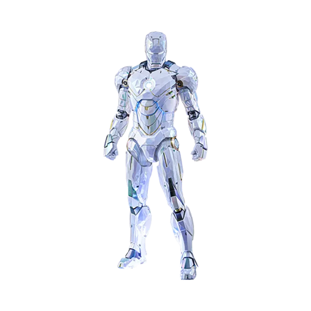 Hot Toys "Movie Masterpiece Diecast" -Iron Man 2- 1/6 Scale Fully Poseable Figure: Iron Man Mark 4 (Sub-Zero Fractal Armor)