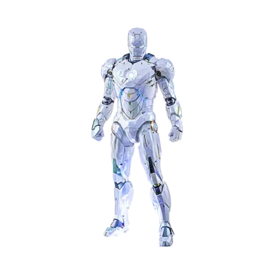 Hot Toys "Movie Masterpiece Diecast" -Iron Man 2- 1/6 Scale Fully Poseable Figure: Iron Man Mark 4 (Sub-Zero Fractal Armor)