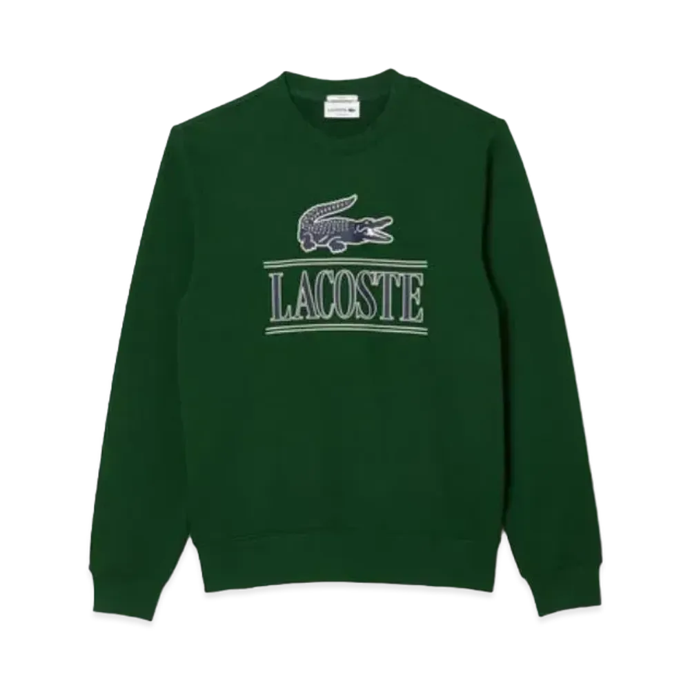 LACOSTE 3D Print Classic Crew Neck Sweat "Green"