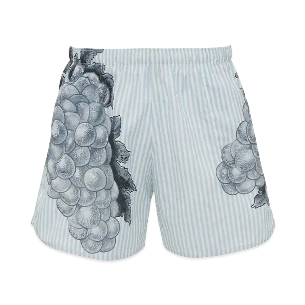 JW ANDERSON Swim Shorts With Grape Motif "Light Blue"