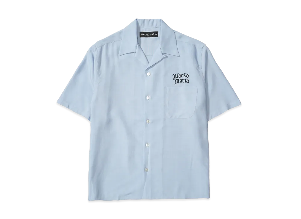 WACKO MARIA 50's Open Collar Shirt "Light Blue"