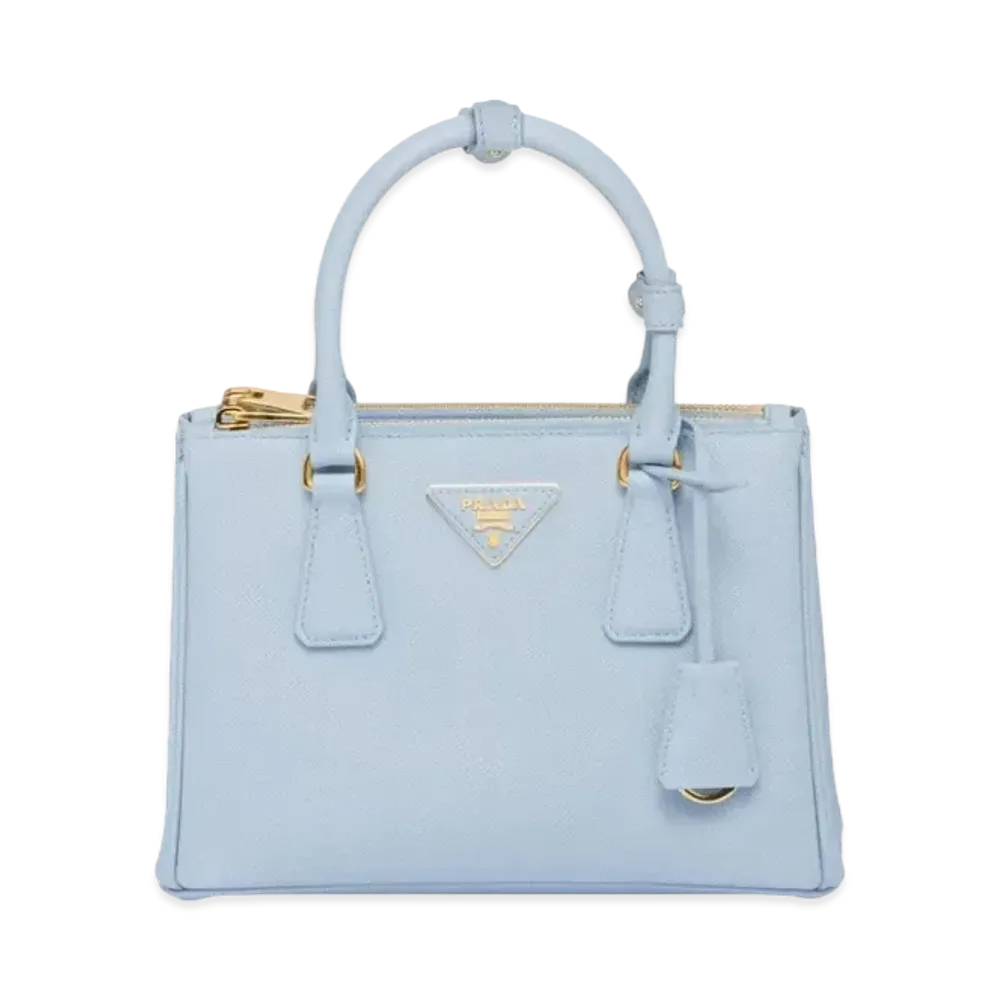 PRADA Small Prada Galleria Saffiano Leather Small Bag "Light Blue"