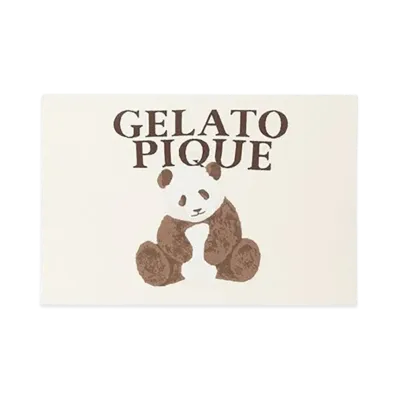 GELATO PIQUE Panda Jacquard Blanket "Off White"