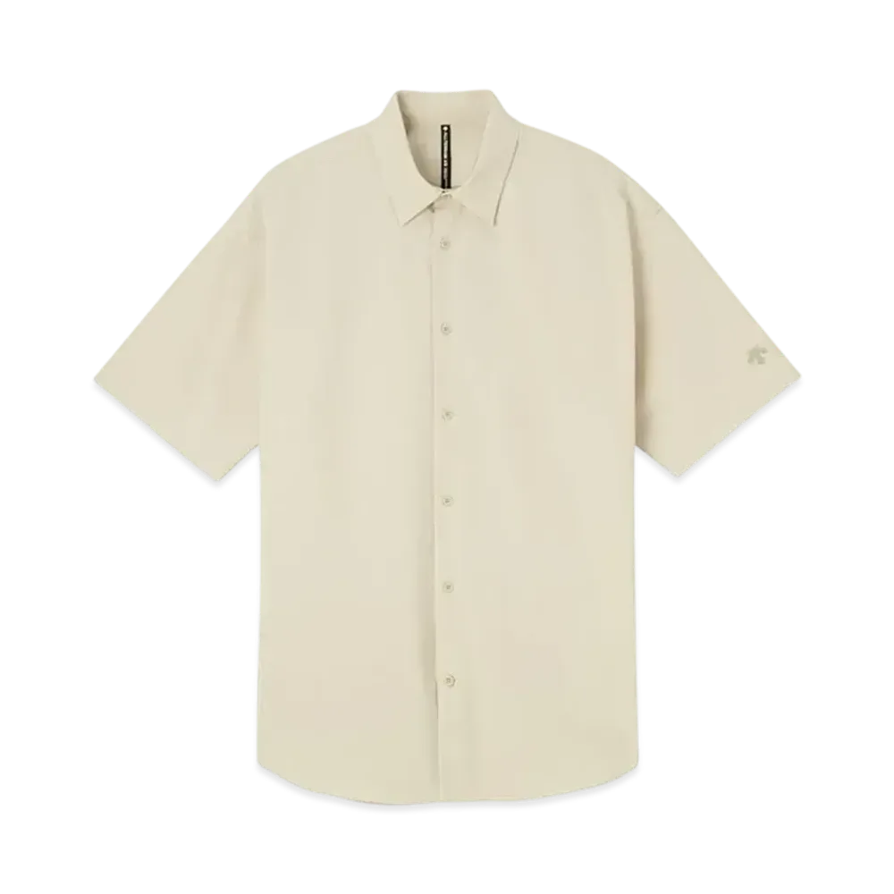 DESCENTE ALLTERRAIN Solotex Half Sleeve Regular Collar Shirt "Gray Beige"