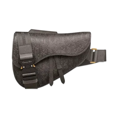 Dior x Denim Tears Dior Tears Saddle Bag Antique Calfskin with Embossed Dior Oblique Motif "Brown"
