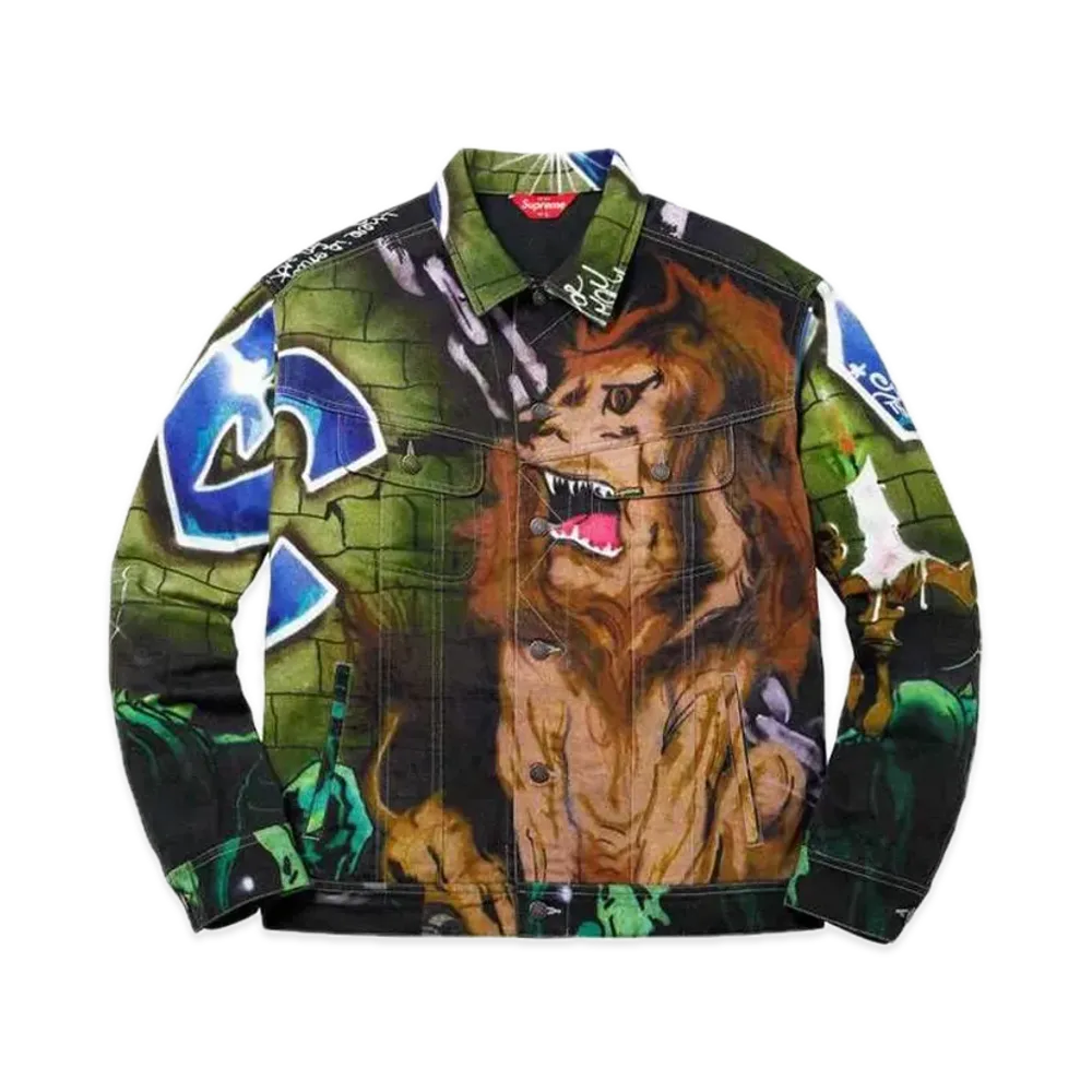 Supreme Lion's Den Denim Trucker Jacket "Multi"