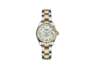ROLEX Date-Just 28 White Shell Dial 10P Diamonds 279173NG