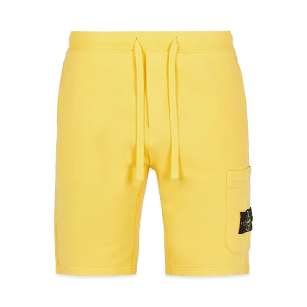 Stone Island 64651 Fleece Bermuda Shorts - 22SS "Yellow"